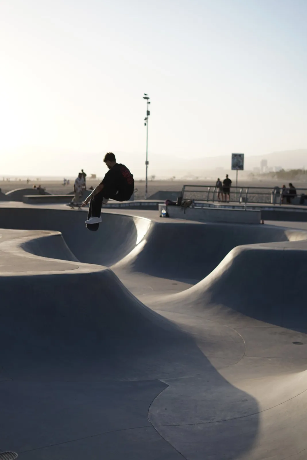 Skating scene at Santa Monica.