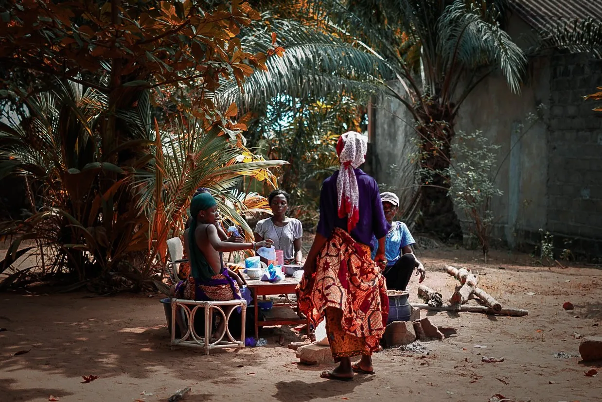 Women cooking in Togo.