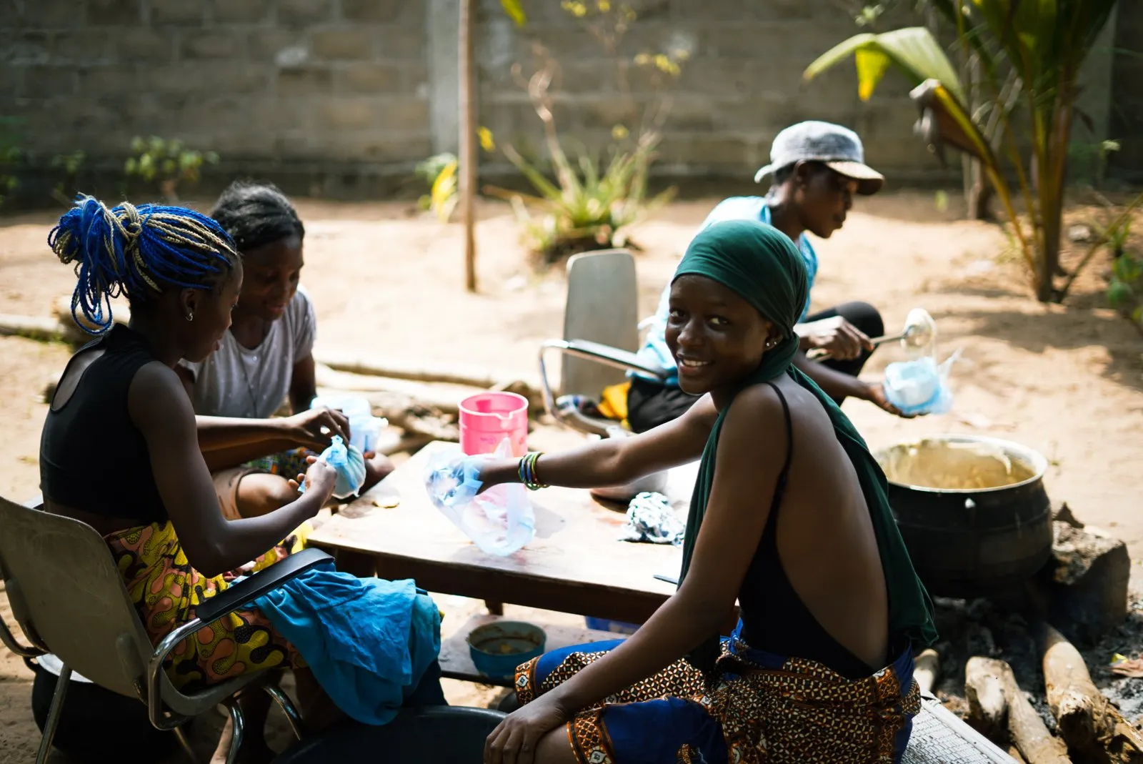 Women cooking in Togo.